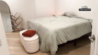 A girl with big boobs catches her best friend's cock in her mouth