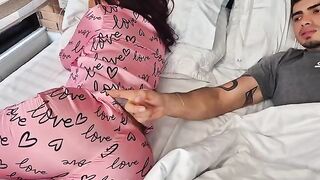 A naughty girl fucks with her best friend at his home