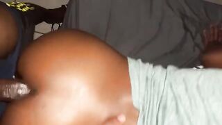 Petite ebony girl gets her ass pounded hard