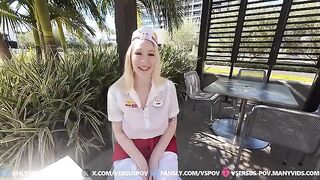 A huge load on the tits of a sexy blonde babe Gigi Sweets