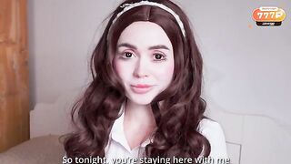The girl in the role of a doll was fucked