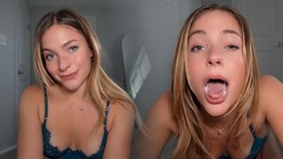 The girl has a thing for slathering her man’s cock with spit