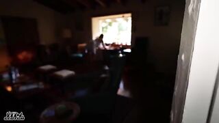 Our grandparents are at the cottage, so we have fun in the bedroom