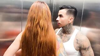 A busty Latina gets banged in the elevator