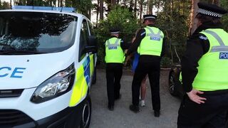Lily Phillips got banged outdoors by the cop