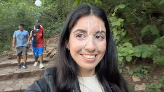 I showed my girlfriend's holes to a stranger in the park and he rewarded us