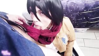 A couple engages in role play with a bold twist, inspired by Attack on Titan