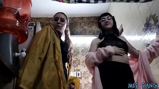The plumber gets fucked by two Argentina sluts at his workplace
