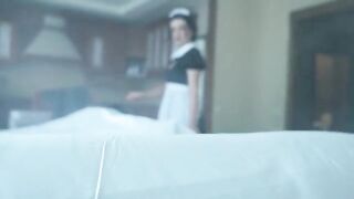 The ghostly maid seduced the master on Halloween night