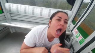I get caught fucking in the Medellin cable car, Kathalina7777's daring exhibitionist scene