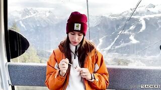 A blowjob in the mountain cableway with a stranger I met