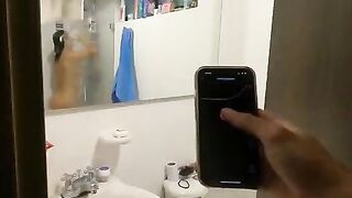 Martinasmith attempts to control her squirt in public, showcasing her adventurous side