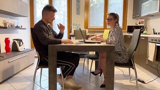 Italian secretary fucked by her client in his office