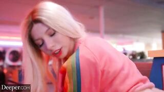 A pretty girl Kenzie cheats on her boyfriend in public