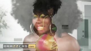 Ebony Mystique shares her skincare routine with fans, ending with a threesome