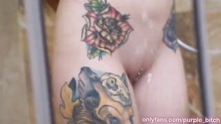 Pervert guy fucked his stepsister in the shower stall, she didn’t mind