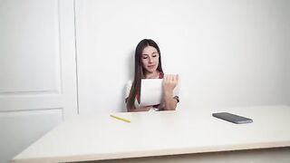 The student got cream after she drew a dick for her teacher